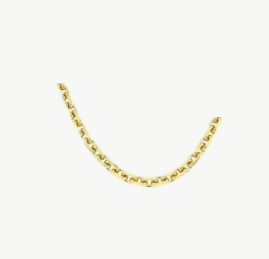 14k Yellow Gold Anchor Diamond Cut Belcher Chain – 1.8 mm