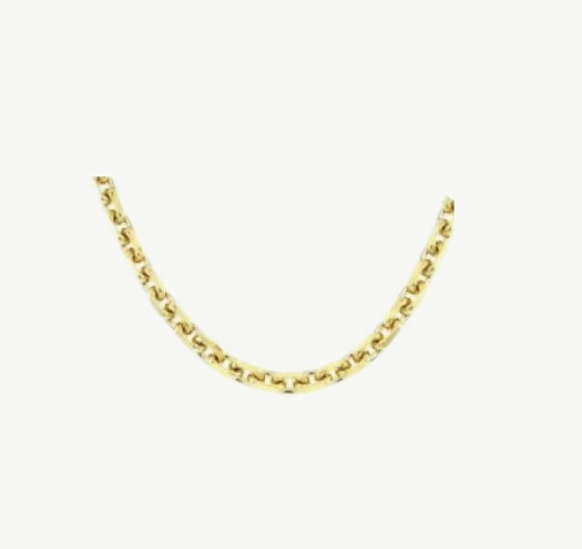 14k Yellow Gold Anchor Diamond Cut Belcher Chain – 3 mm