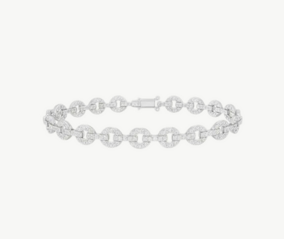 Cartier Diamond Bracelet 4.24 CT E VVS 18K White Gold