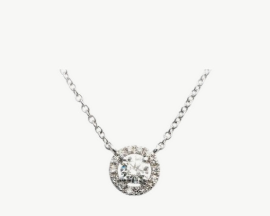 GIA Certified 1.16 Carat E-F VS Halo Diamond Pendant