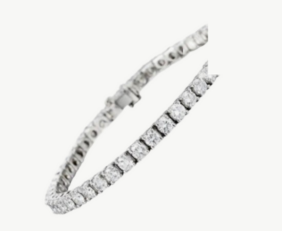 Natural Diamonds 8 Carat 14K White Gold Tennis Bracelet