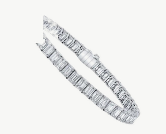 GIA Certified 22.55 Carat Platinum Tennis Bracelet