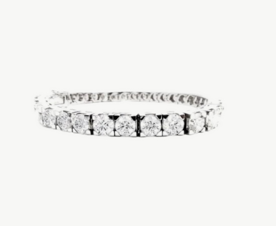 Made in Italy 13 Carat Round Cut Diamond Bracelet